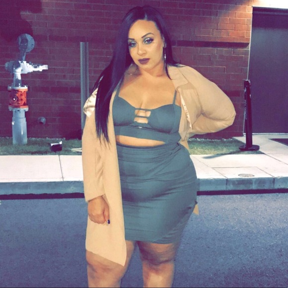 Charlotte Russe Other - Olive green two piece set